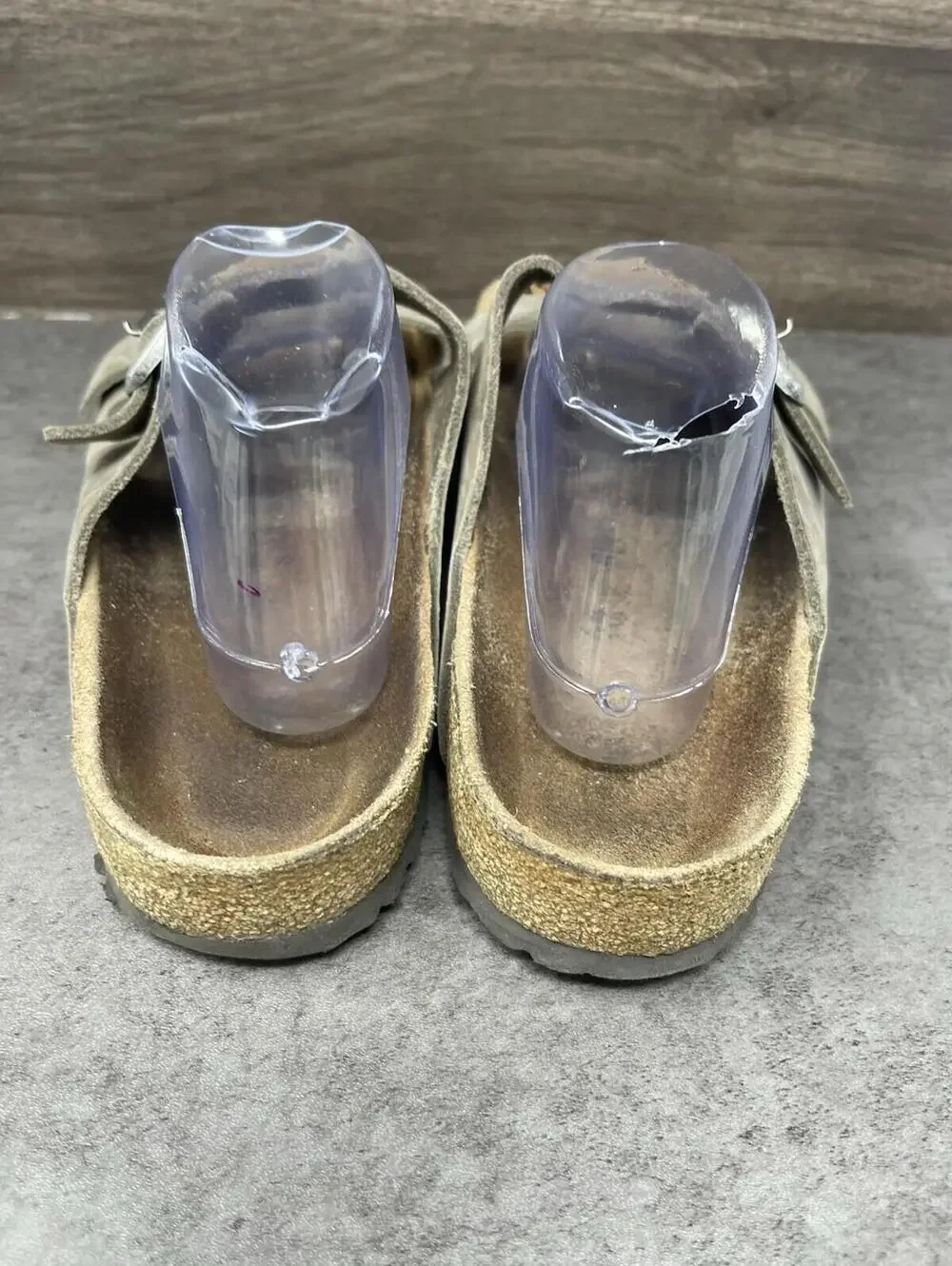 Birkenstock Arizona Taupe Suede Leather Sandals Mens Size 11 (44) Slide - Picture 6 of 8